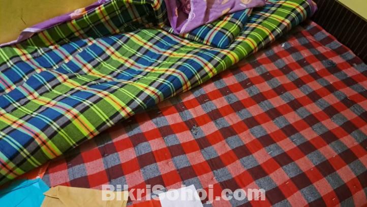 সেমি ডাবল খাট + তোষক ম্যাট্রেস